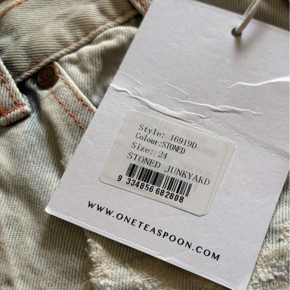 One Teaspoon Stoned Junkyard Mini Jean Skirt NWT - Picture 4 of 6